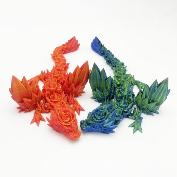 3D Printing Toy Made in China Anime 3D Printed Winged Rose Dragon Plastic Rods - Image 5