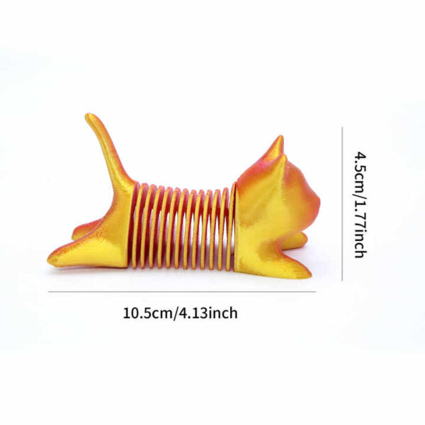 Popular Children's 3D Printed Spring Cat Toy Model Creative Decompression Animal & Dinosaur Genre - Image 2