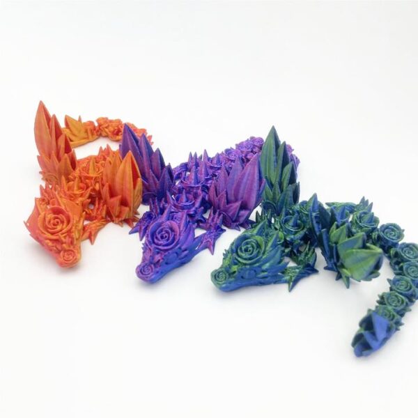 3D Printing Toy Made in China Anime 3D Printed Winged Rose Dragon Plastic Rods