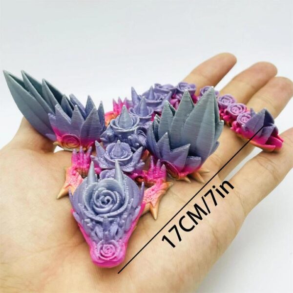 3D Printing Toy Made in China Anime 3D Printed Winged Rose Dragon Plastic Rods - Image 2