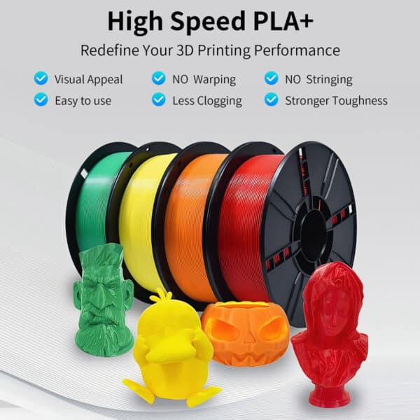 High-Speed White PLA+ 3D Printer Filament for FDM - Image 2