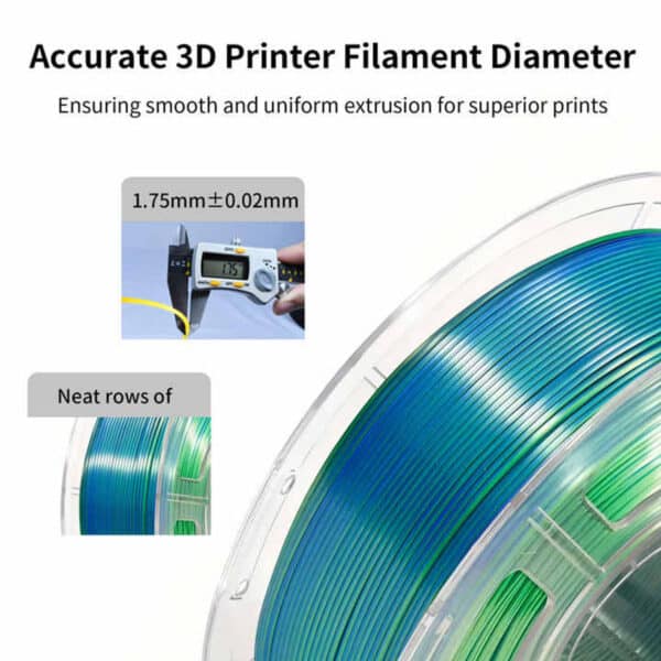 3D Printer Filament 1KG PLA Dual Color Silk Blue Green - Image 5