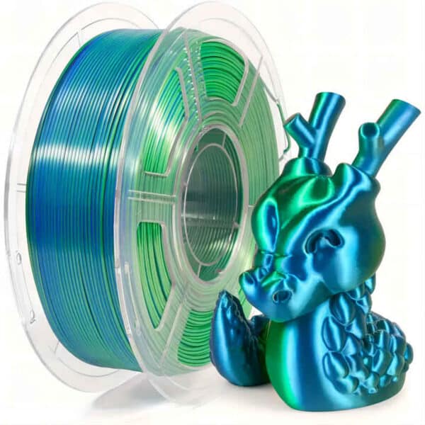 Dual Color 3D Printer Filament 1.75mm Silk Blue Green PLA