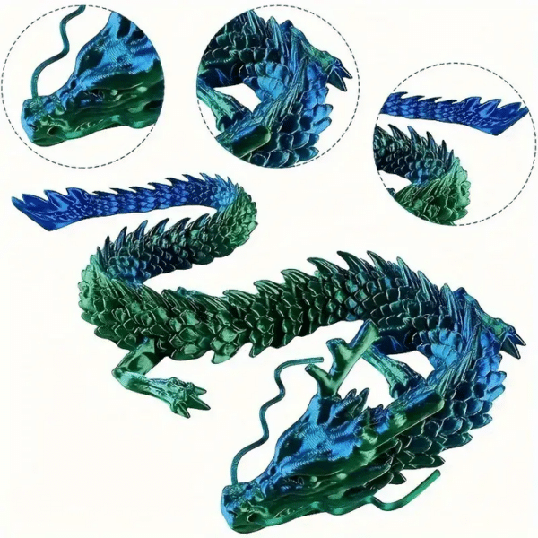 3d Crystal Dragon Print