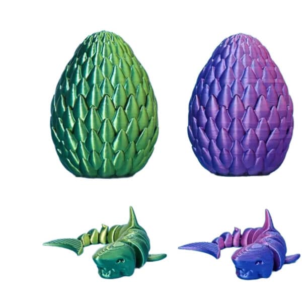 Custom 3D Printed Shark Egg Movable Creative Children's Toy - Image 6