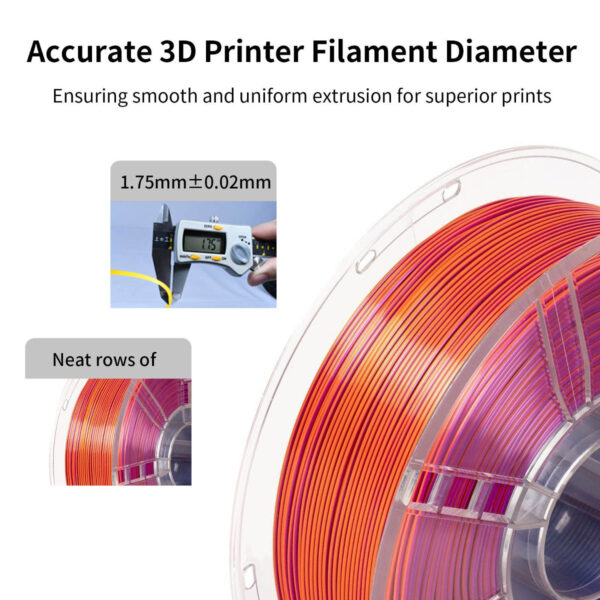 Silk Tri Color PLA 3D Printer Filament - Image 5