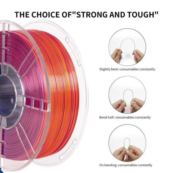 Silk Tri Color PLA 3D Printer Filament - Image 4