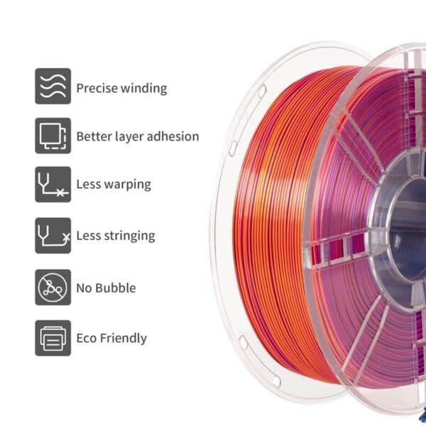 Silk Tri Color PLA 3D Printer Filament - Image 3