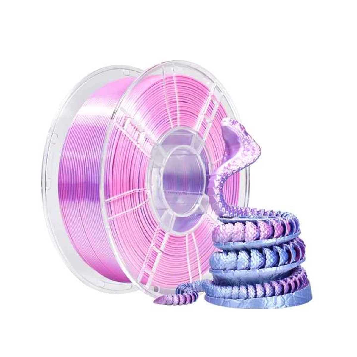 3d printer materials 1KG Dual Color PLA Filament Purple Silver