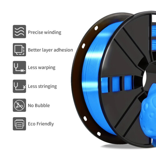 1.75mm Blue PLA Filament for FDM 3D Printing - Image 4