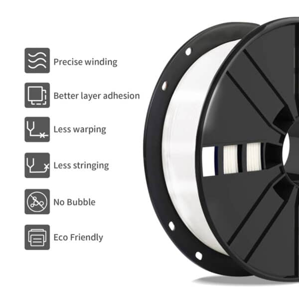 1.75mm White PLA Filament for 3D Printing FDM Consumables - Image 4