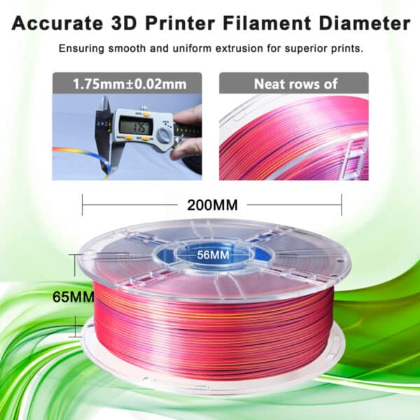 Tri-Color PLA  3d printing Filament 1.75mm - Image 3