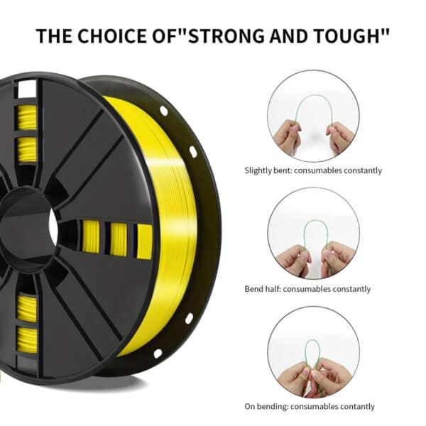 1.75mm PLA Yellow Filament for FDM 3D Printers - Image 7