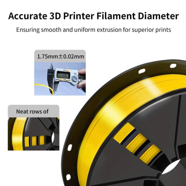 Bright Gold PLA 1.75mm Filament for 3D Printing - Image 6