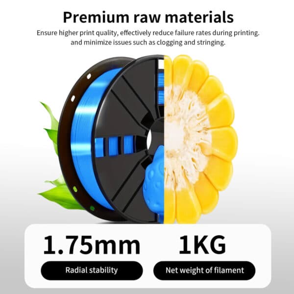 1.75mm Blue PLA Filament for FDM 3D Printing - Image 5