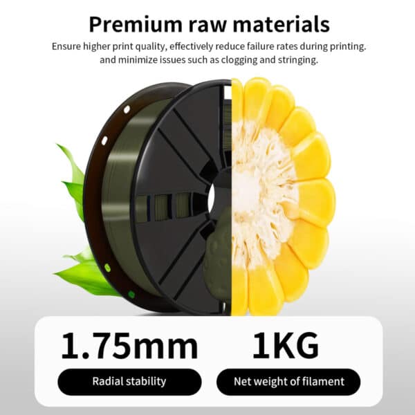 1.75mm PLA Olive Green Filament for FDM 3D Printers - Image 5