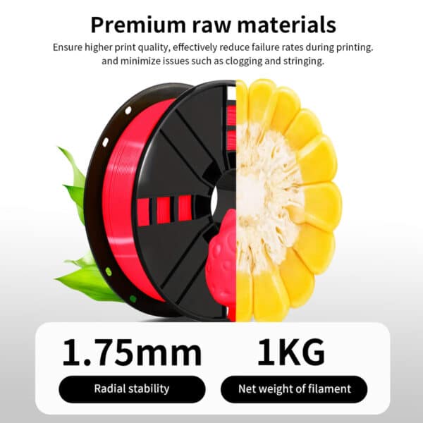 1.75mm PLA Red Filament for 3D Printing – FDM Consumables - Image 5