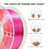 Silk Tri Color Red Gold Purple PLA 3D Printer Filament - Image 2