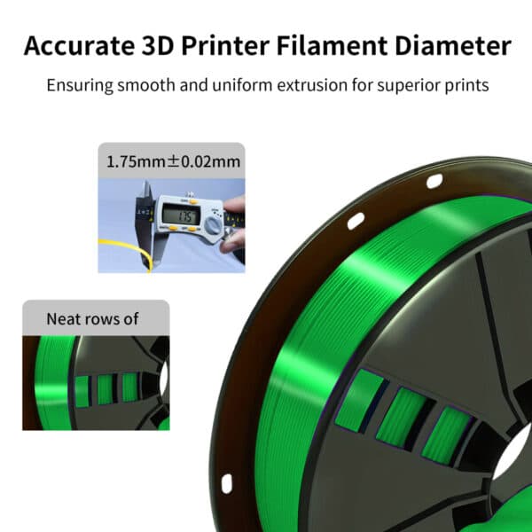 1.75mm Green PLA Filament for FDM 3D Printing - Image 5