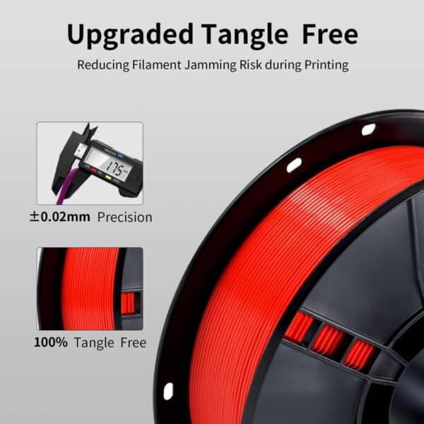 1.75mm Red PLA High Toughness Filament for 3D Printing - Image 3