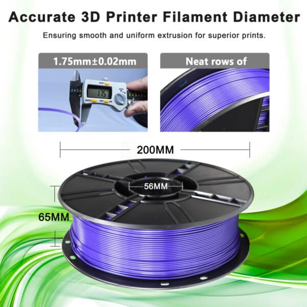 Best-Selling All Season Purple PLA Filament 1KG 3D Printing Material - Image 3