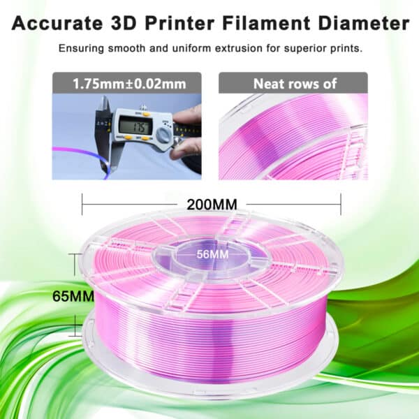 Matte Finish 3D Printer Filament Purple Flex PLA 1kg - Image 5