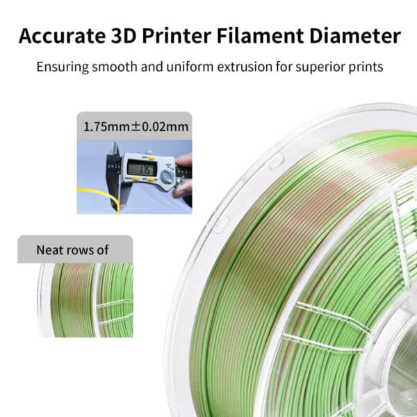 Silk Two Color PLA Filament 1.75mm for 3d printer filament - Image 4