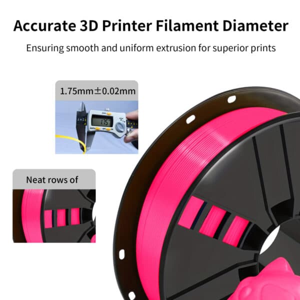 1.75mm PLA Filament Rose Red for FDM 3D Printing 1kg - Image 8