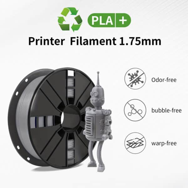 1.75mm Gray PLA High Toughness Filament for 3D Printing - Image 5