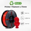 High-Toughness Red PLA+ 3D Filament for FDM Printers - Image 5