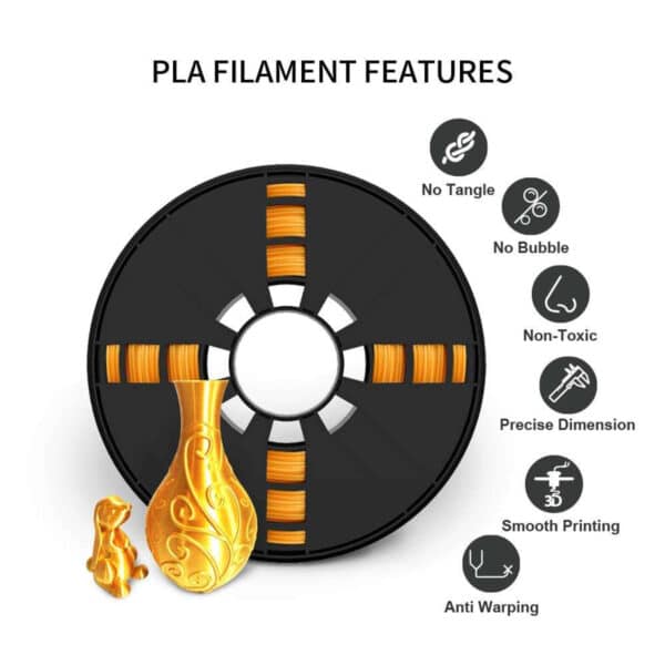 High Quality 3d printing spool Gold PLA Filament Roll - Image 3