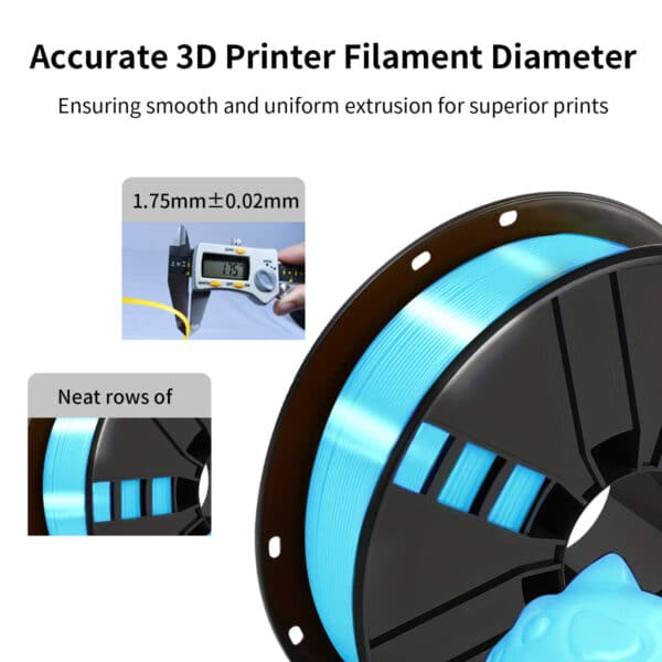 3D PLA Monochrome Sky Blue 1.75mm Filament for FDM Printing - Image 7