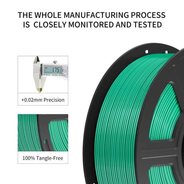 High-Speed PETG Sea Green 3D Printer Filament 1.75mm - Image 3