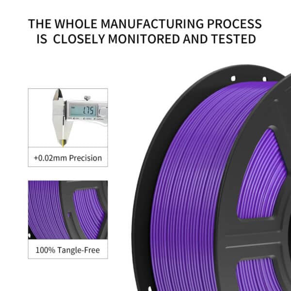 High-Speed 3D Printer PETG Purple Filament - Image 2