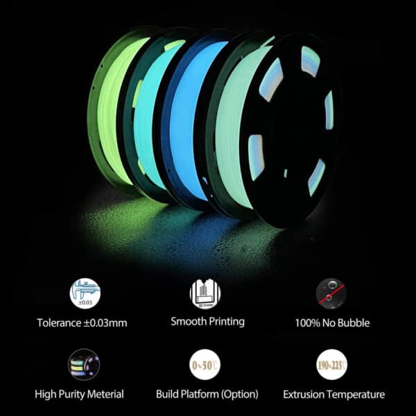 Luminous PLA Plus 3D Printer Filament – 1.75mm, 1kg - Image 2