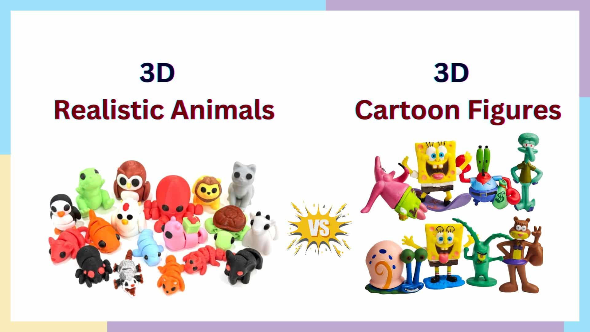 De tekniske utfordringene med 3D-printing Realistiske dyr vs.  tegneseriefigurer - Profesjonell 3D-printet leketøyfabrikk, image size:1920x1080