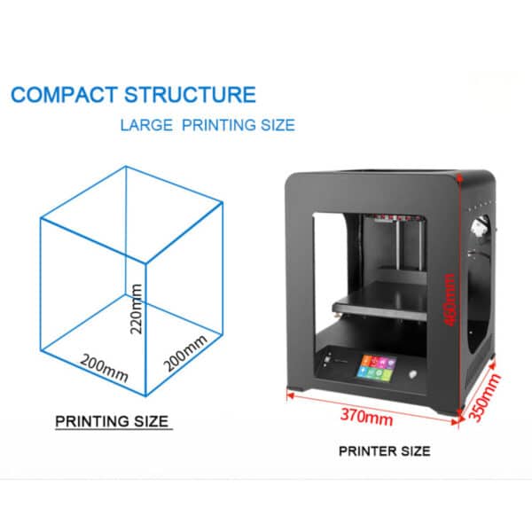 Best Price High Quality Metal Frame Smart 3D FDM Printer - Image 3