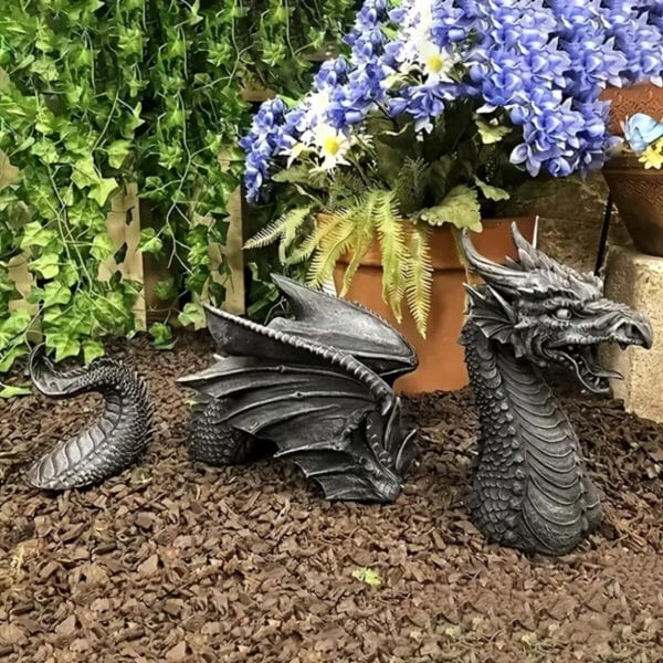3D Printed Gothic Dragon Sculpture Fantasy Collectible Art Model - Image 2