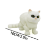 Creative 3D Printed White Cat Movable joint Model Toy For Kids - Image 6