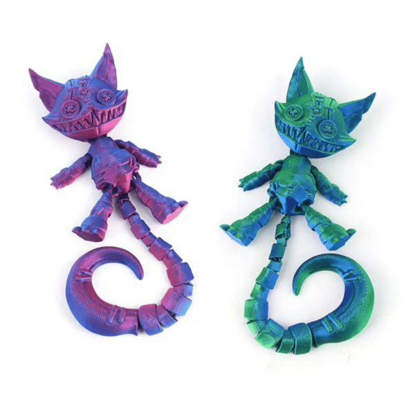 Creative 3D Printed Trendy Tail Cat Toy Model With Movable Joints - Image 2
