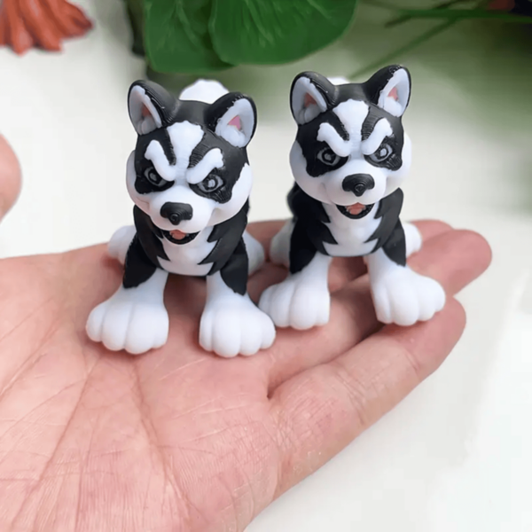 Interactive 3D Printed Movable Joints Husky Puppy Toy for Kids - Image 4