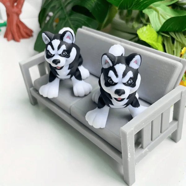 Interactive 3D Printed Movable Joints Husky Puppy Toy for Kids - Image 6