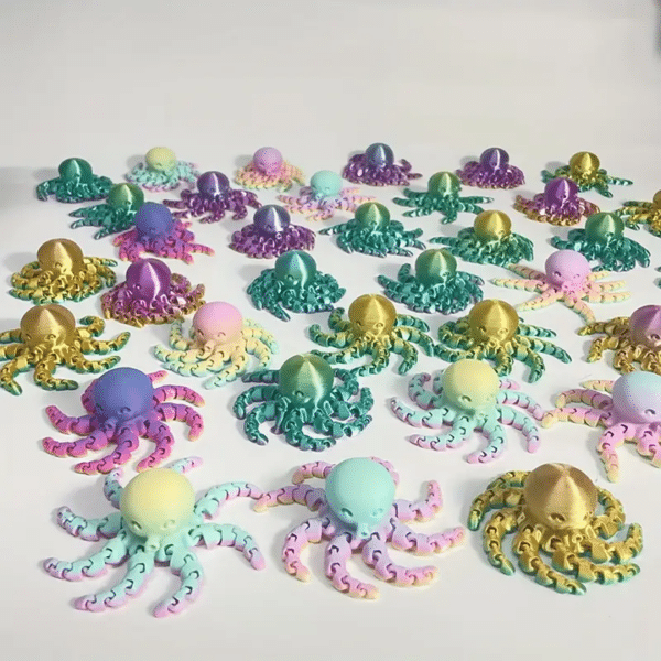 3D Printed Pouting Octopus Toy 3D Printed Octopus Ornament Gift - Image 14