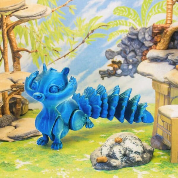 3D Printed Squirrel Toy 3D Printed Flexi Squirrel Ornament Gift - Image 6