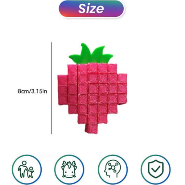 Customizable 3D Printed Strawberry Fruit Toy Model for Kids - Image 2