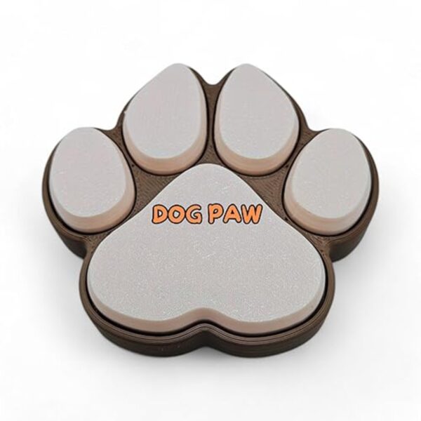 3D Printed Dog Paw Fidget Clickers Keychain for Stress Relief - Image 2