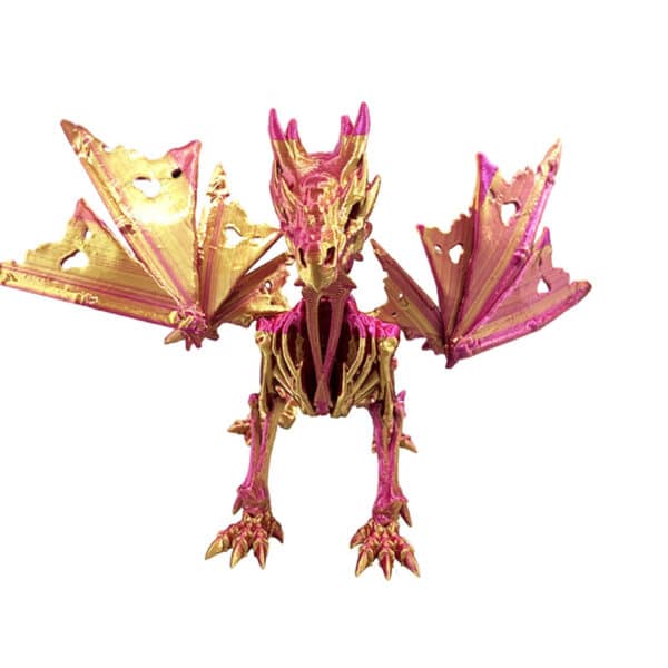 3D Printed Hell Skeleton Dragon Movable Joint Fantasy Toy Model - Image 3