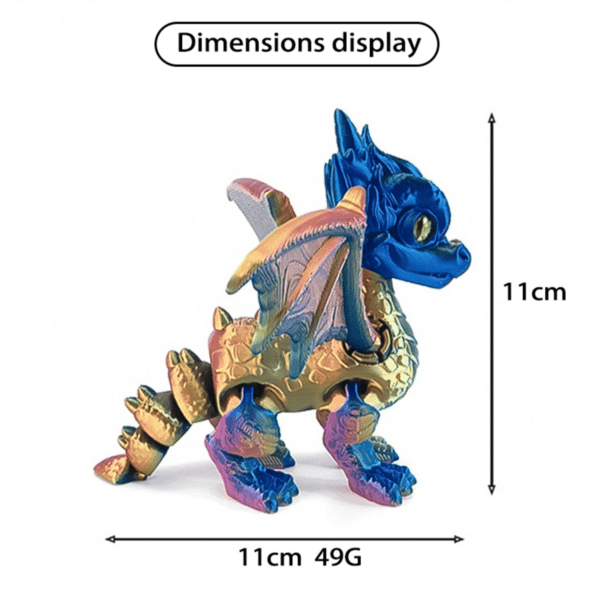 Creative 3D Printed Dragon Joint Movable Children's Toy Model - Image 2