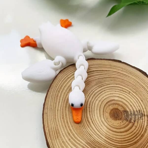 Creative 3D Printed Big White Goose Movable Joint Ornament Toy - Image 7