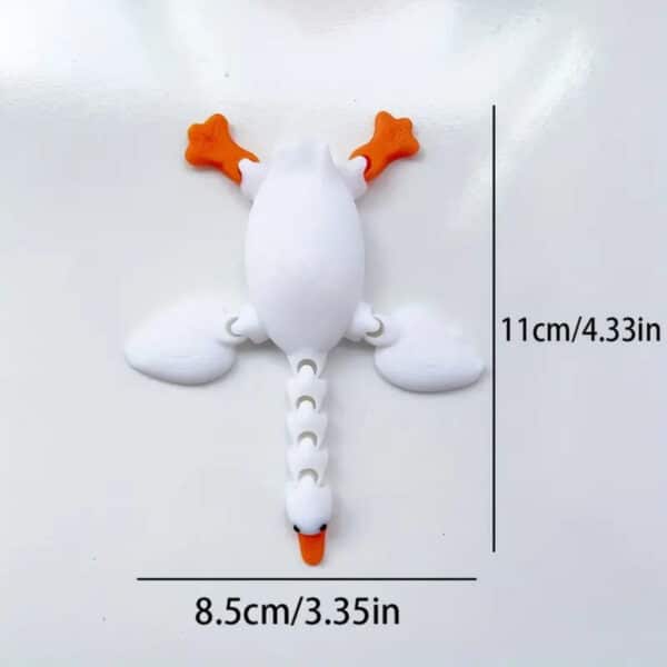 Creative 3D Printed Big White Goose Movable Joint Ornament Toy - Image 6